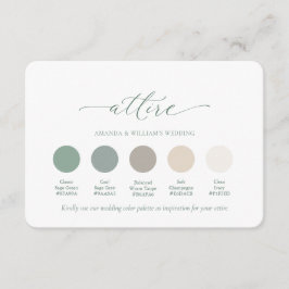 Classic Sage Green Wedding Attire Card Einladung