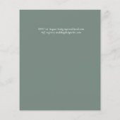 Classic SAGE GREEN Wedding Lowest Budget Flyer (Hinten)