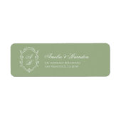 Classic Sage Green & White Monogram Crest Wedding (Vorne)
