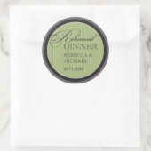 Classic Sage Pinstripe Probe Dinner Sticker (Tasche)