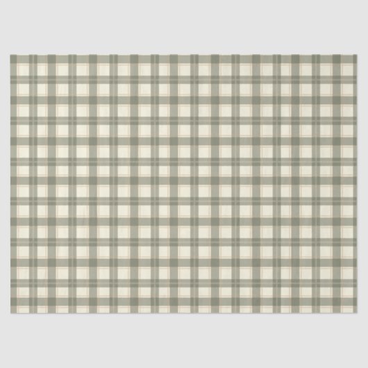 Classic Sage Tartan Seidenpapier (Vorderseite)