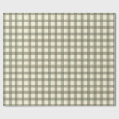 Classic Sage Tartan Wrapping Paper Geschenkpapier (Flach)