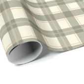 Classic Sage Tartan Wrapping Paper Geschenkpapier (Rolleneckpunkt)