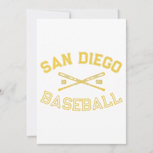 Classic San Diego California Baseball Fan Retro Vi Einladung (Vorderseite)