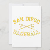 Classic San Diego California Baseball Fan Retro Vi Einladung (Rückseite)
