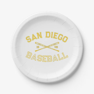 Classic San Diego California Baseball Fan Retro Vi Pappteller