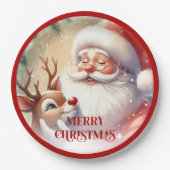 Classic Santa Cartoon Kids Christmas Party Paper P Pappteller (Vorderseite)