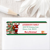 Classic Santa Christmas Tree Rücksendeadresse (Insitu)