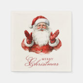 Classic Santa Claus Frohe Weihnachten Serviette (Vorderseite)