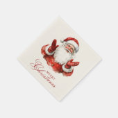 Classic Santa Claus Frohe Weihnachten Serviette (Ecke)