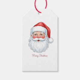 Classic Santa Claus Happy Holidays Gift Tag Geschenkanhänger