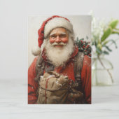 Classic Santa Claus Heartwarming Weihnachten Kunst (Stehend Vorderseite)