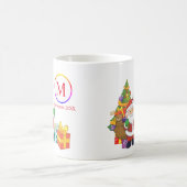 Classic Santa Claus Monogram Weihnachten Kaffeetasse (Mittel)