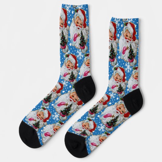 Classic Santa Claus Novelty Weihnachten Socken (Linkes Detail)