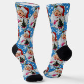 Classic Santa Claus Novelty Weihnachten Socken (Gewinkelt)