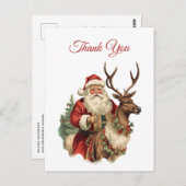 Classic Santa Claus Reitsport - Danke Postkarte (Vorne/Hinten)