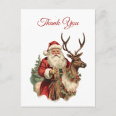 Classic Santa Claus Reitsport - Danke Postkarte (Vorderseite)