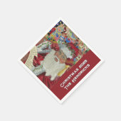 Classic Santa Holiday 2025 — Custom Family Serviette (Ecke)