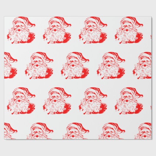 Classic Santa Paper Geschenkpapier (Flach)