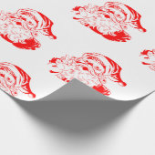 Classic Santa Paper Geschenkpapier (Ecke)