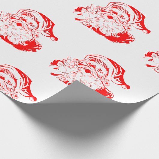Classic Santa Paper Geschenkpapier (Ecke)