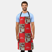Classic Santa Red überprüft es zweimal im Urlaub Schürze (Getragen)