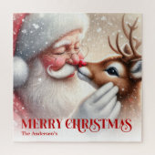 Classic Santa Rudolph Custom Christmas Puzzle Kids (Vertikal)