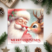 Classic Santa Rudolph Personalized Christmas Kids Puzzle