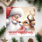 Classic Santa Rudolph Personalized Christmas Kids  Puzzle
