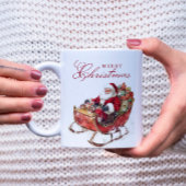 Classic Santa Sleigh Frohe Weihnachten Kaffeetasse