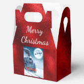 Classic Santa Train Red Foil Favor Box Geschenkschachtel (Geöffnet)