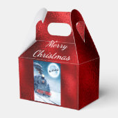 Classic Santa Train Red Foil Favor Box Geschenkschachtel (Vorderseite)