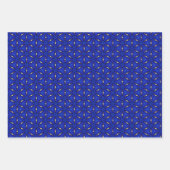 Classic Sapphire Blue Christmas Collection Geschenkpapier Set (Vorderseite 3)