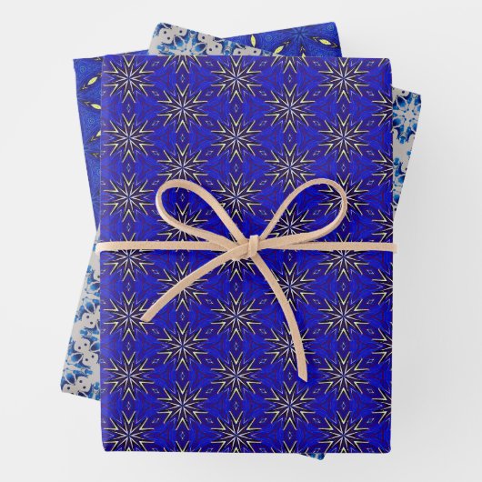 Classic Sapphire Blue Christmas Collection Geschenkpapier Set (Beispiel)