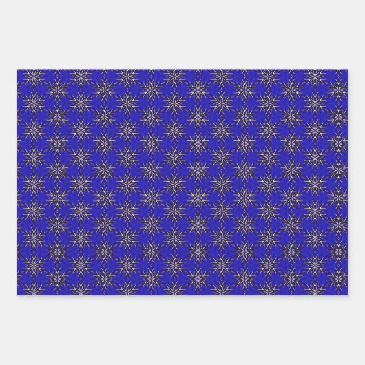 Classic Sapphire Blue Christmas Collection Geschenkpapier Set (Vorderseite)