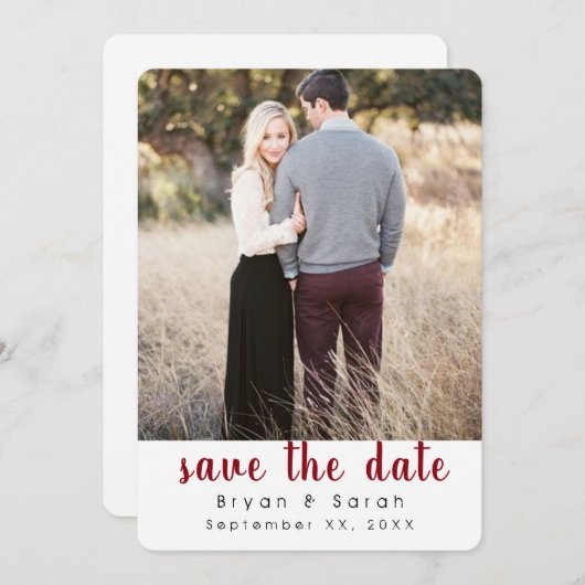 Classic Save the Date (Vorne/Hinten)
