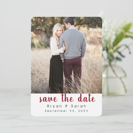 Classic Save the Date (Stehend Vorderseite)
