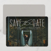 Classic Save the Date weiße Fotokarte (Vorne/Hinten)