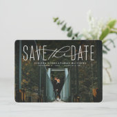 Classic Save the Date weiße Fotokarte (Stehend Vorderseite)