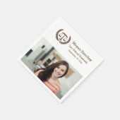 Classic Scales of Justice School Abschluss Serviette (Ecke)