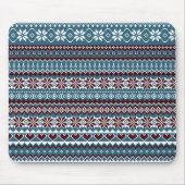 Classic Scandinavian Christmas Sweater Pattern Mousepad (Vorne)