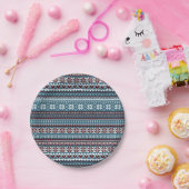 Classic Scandinavian Christmas Sweater Pattern Pappteller (Party)