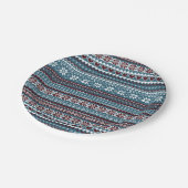 Classic Scandinavian Christmas Sweater Pattern Pappteller (Schrägansicht)