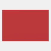 Classic Scarlet Red & Gold 3 Stück Wrap Set Geschenkpapier Set (Vorderseite 2)