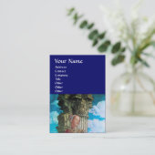 CLASSIC SCHAUTY MONOGRAM Antike hellblau Visitenkarte (Stehend Vorderseite)