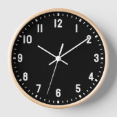 Classic School Bold Numbers Black Wall Uhr (Vorderseite)