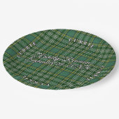 Classic Schotten Clan Currie Tartan Pappteller (Schrägansicht)