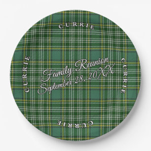 Classic Schotten Clan Currie Tartan Pappteller