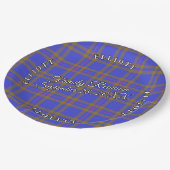 Classic Schotten Clan Elliot Tartan Event Pappteller (Schrägansicht)