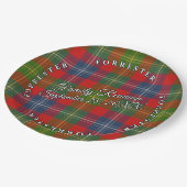 Classic Schotten Clan Forrester Tartan Event Pappteller (Schrägansicht)
